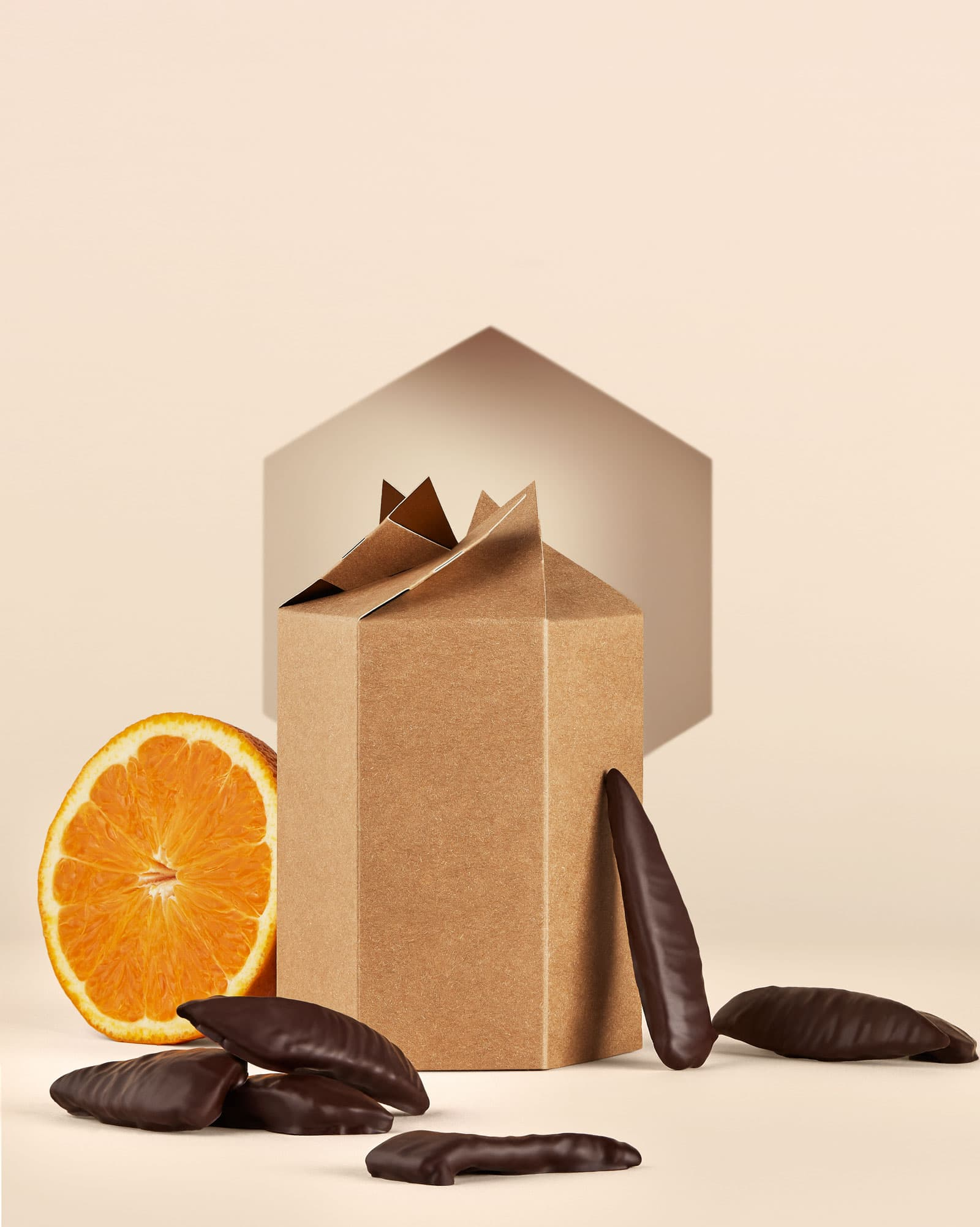 Oranges confites au chocolat